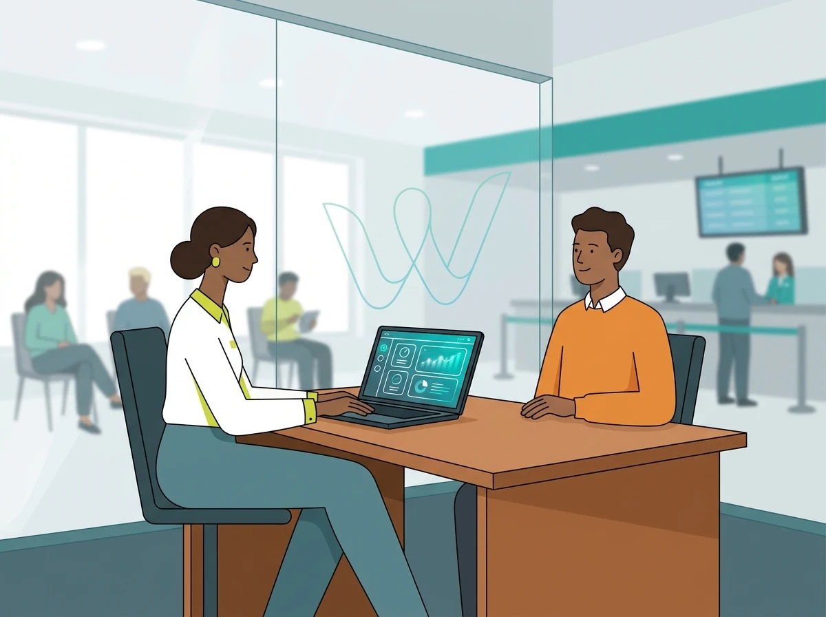 Customer booking bank appointment on banking app