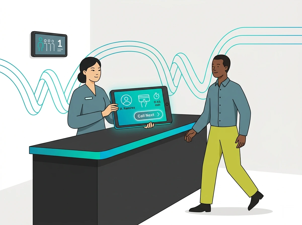 Service agent using staff queue management tools