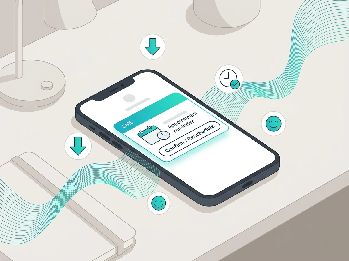 Phone showing automatic appointment reminder notification