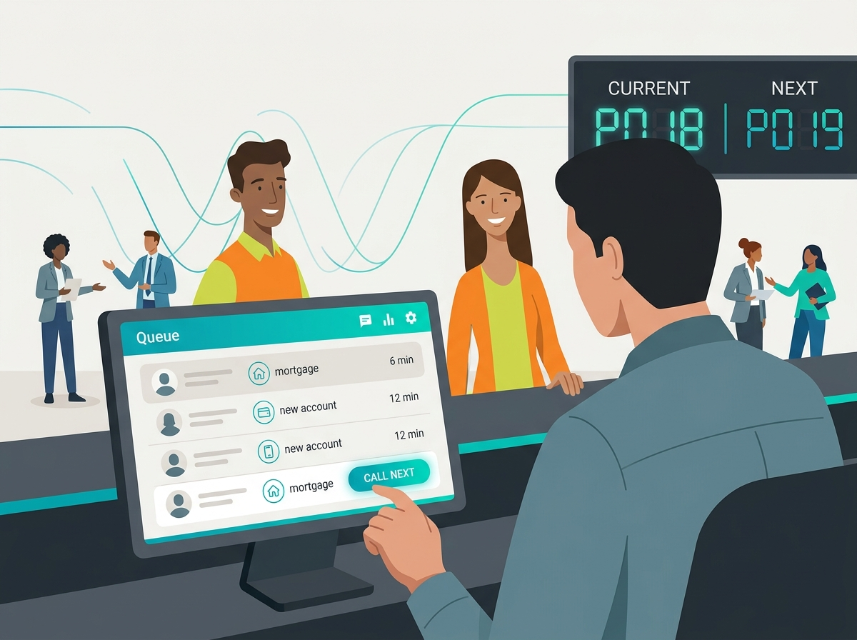 Service agent using staff queue management tools