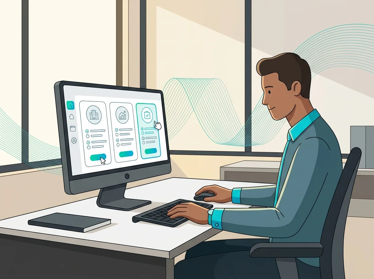 Manager reviewing a side-by-side queue management vendor comparison checklist