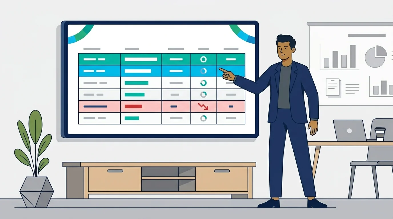 Operations manager reviewing branch operational analytics dashboard