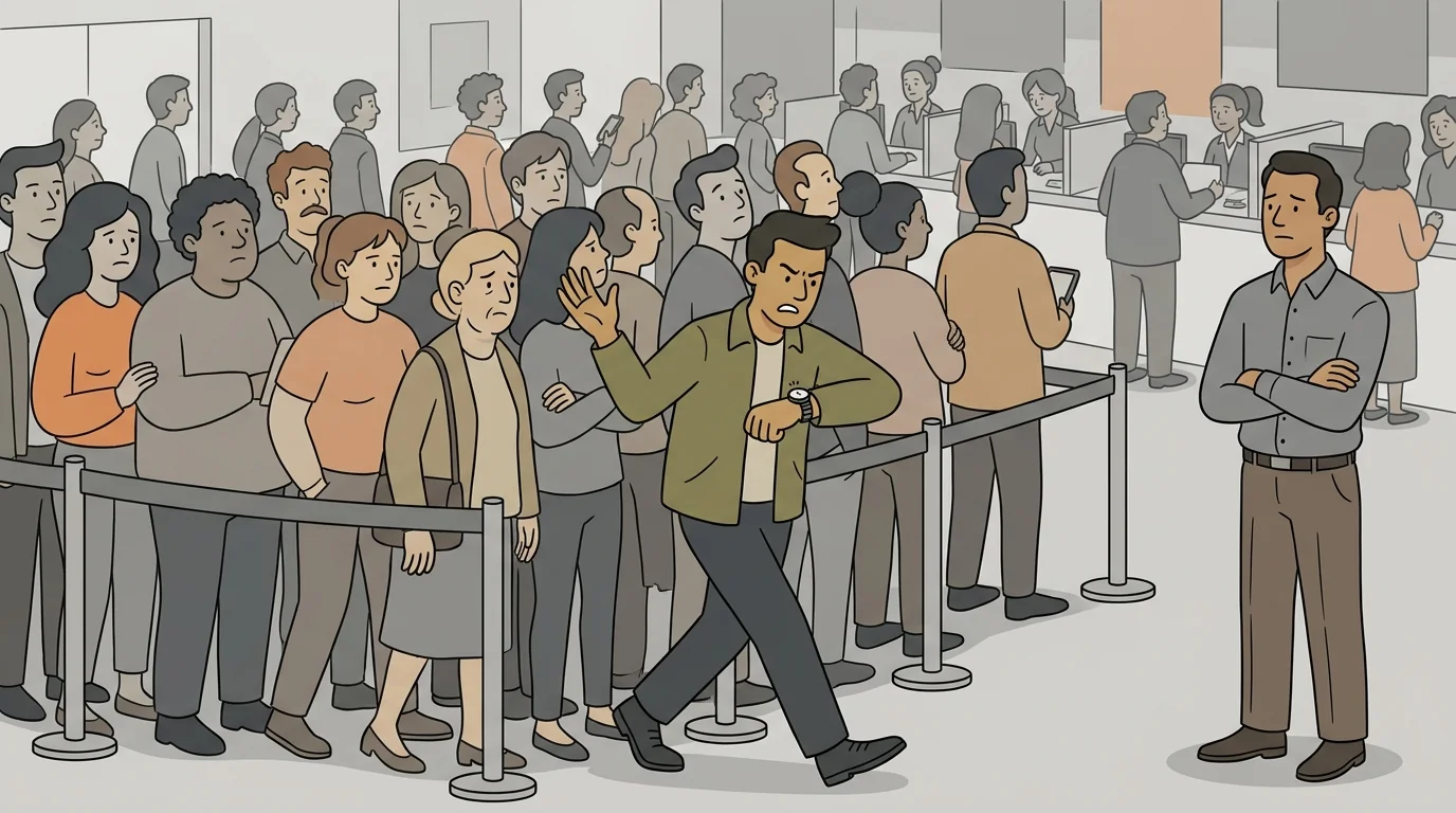 Recurring queue bottleneck going undetected at a service branch
